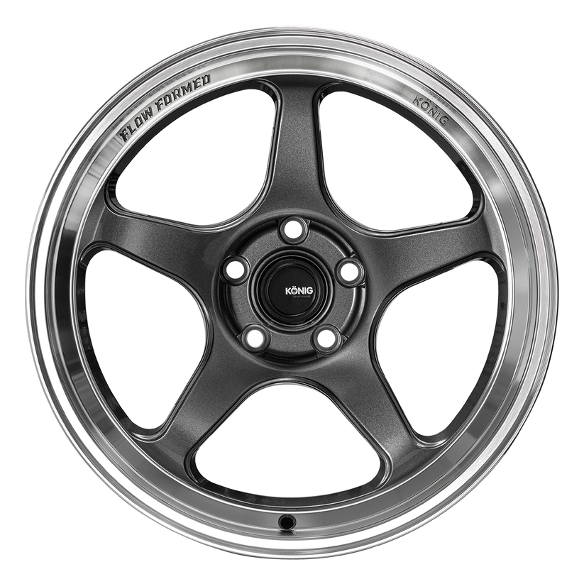 Konig FlowFormed Hyperspec Anthracite Metallic W/ Mirror Machined Lip