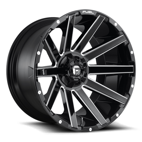 Fuel Off-Road 1-Piece D615 Contra Gloss Black Milled