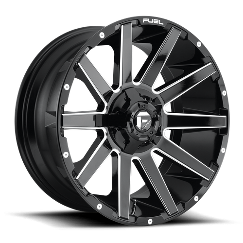 Fuel Off-Road 1-Piece D615 Contra Gloss Black Milled