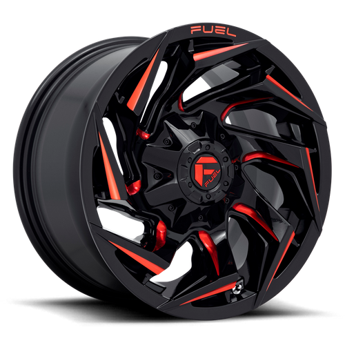 Fuel Off-Road 1-Piece D755 Reaction Gloss Black Milled With Red Tint