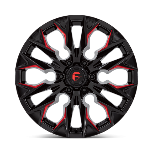 Fuel Off-Road 1-Piece D823 Flame Gloss Black Milled With Candy Red