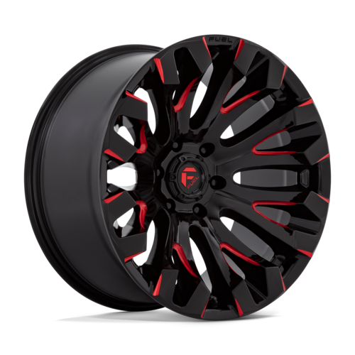Fuel Off-Road 1-Piece D829 Quake Gloss Black Milled Red Tint