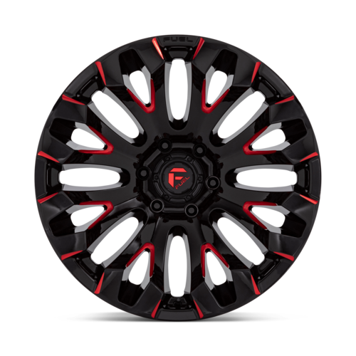 Fuel Off-Road 1-Piece D829 Quake Gloss Black Milled Red Tint