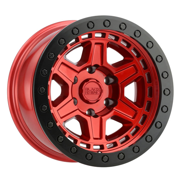 Black Rhino Reno Beadlock Candy Red w/ Black Ring & Bolts